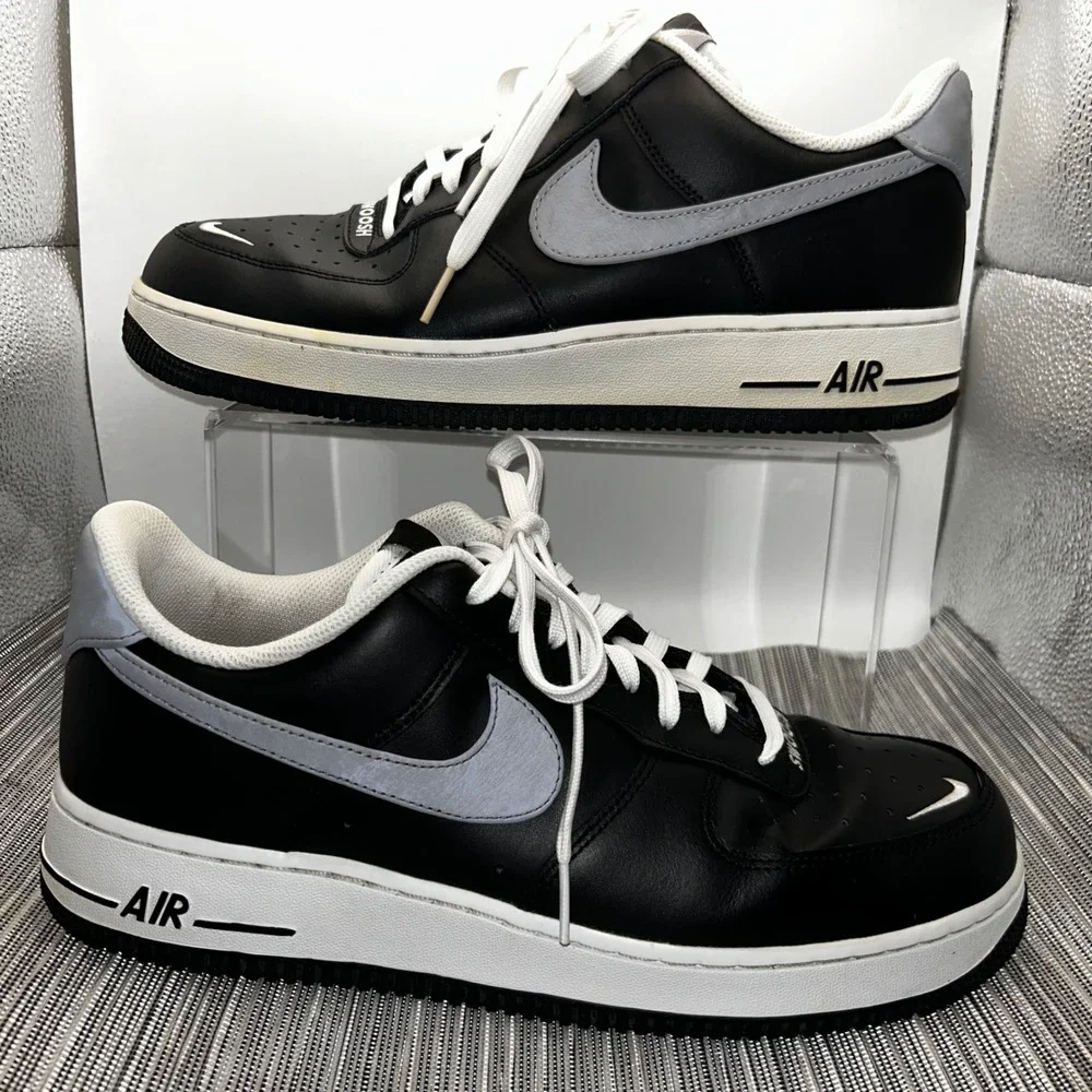 Nike Air Force 1 Low 07 Size 11 Mens Black Wolf Grey Leather CJ8731-001 Sneakers